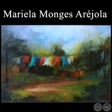 Ropa colgando - Acuarela de Mariela Monges
